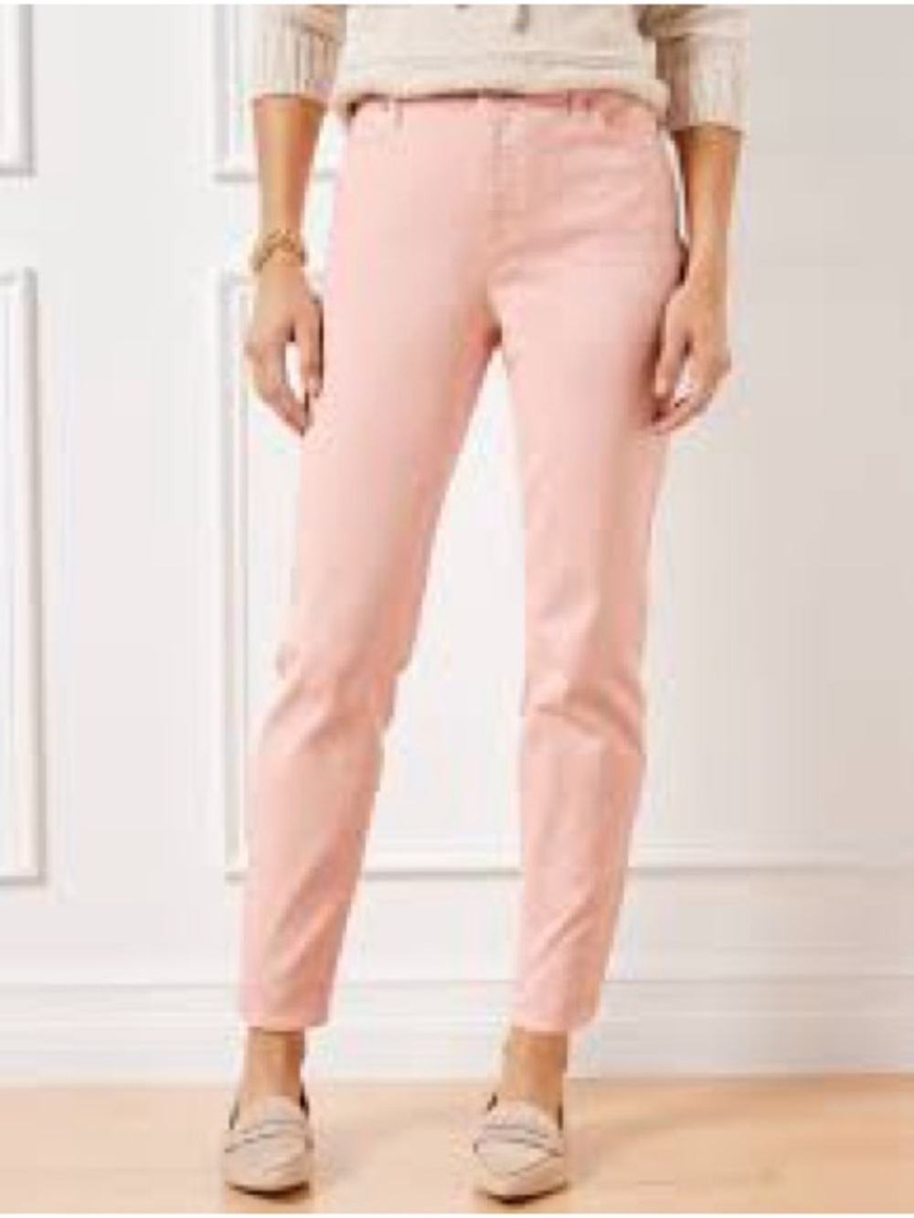 Talbots simply flattering Slim Ankle Jeans in Light Pink size 10